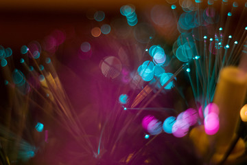 Colorful glare lights.