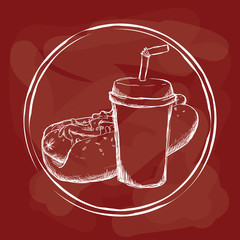 Fast food icons design 