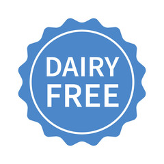 Dairy free seal, stamp, label or badge flat icon