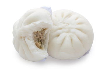 Steamed bun isolate on white background