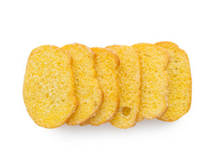 baked sugar bread on white background