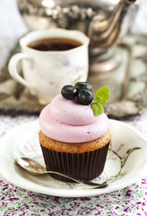 Blueberry cupcake