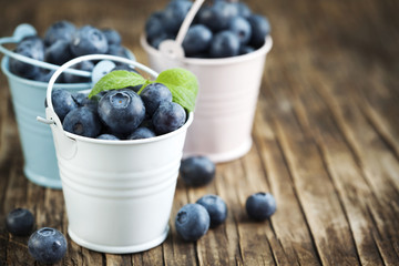 Fresh Blueberries in bucket