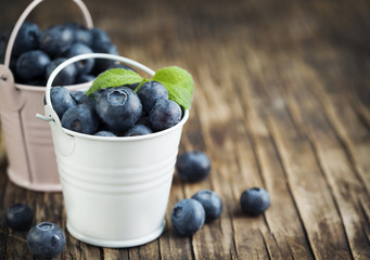 Fresh Blueberries in bucket