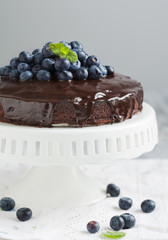 Chocolate cake with blueberry