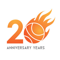 ANNIVERSARY fire basket ball
