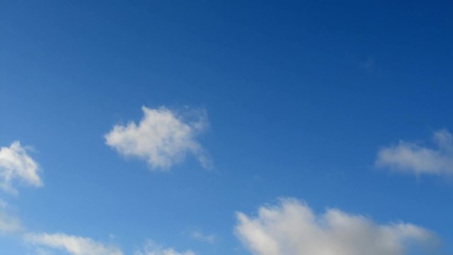 blue sky with floating clouds quickly timelapse full-HD 1920 X 1080