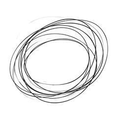 Hand drawn doodle circles