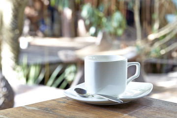 Morning coffee in the garden