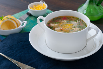 lemon chicken soup