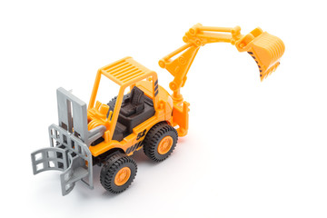 Orange tractor toy
