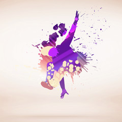 Obraz na płótnie Canvas Dancer silhouette