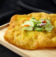 Thai style of crispy crepes dessert 