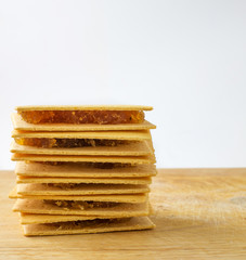 pineapple bread on wood table