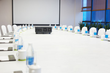 interior of modern meeting room