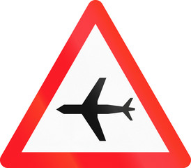 Warning sign used in Switzerland - plane