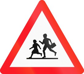 Warning sign used in Switzerland - children