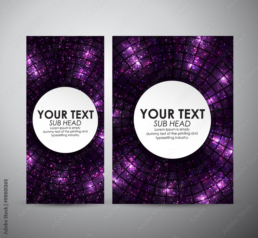 Wall mural abstract purple circle shining pattern. graphic resources design template. vector illustration