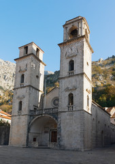 Fototapeta na wymiar The Cathedral of Saint Tryphon. Kotor city, Montenegro