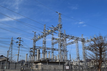 変電所／山形県の庄内地方で、変電所を撮影した写真です。
