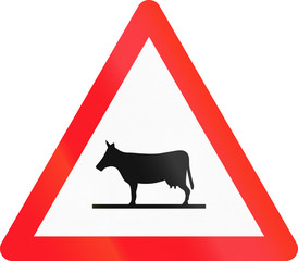 Warning sign used in Switzerland - animals