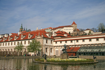 Obraz premium PRAGUE, CZECH REPUBLIC - APRIL 16, 2010: Wallenstein Palace and Wallenstein Garden in Prague, Czech republic