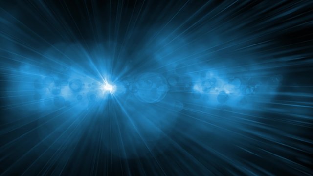 bright blue light flares abstract background