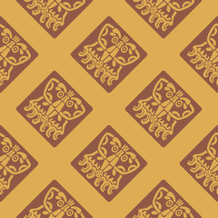 Seamless pattern with American Indians art and ethnic ornaments for your design