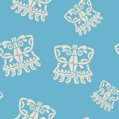 Seamless pattern with American Indians art and ethnic ornaments for your design