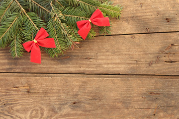 Fototapeta na wymiar Merry Christmas decoration - ribbon - copy space