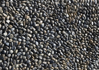 texture of the stone gravel pebble  wall