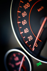 Fototapeta premium Car speedometer detail