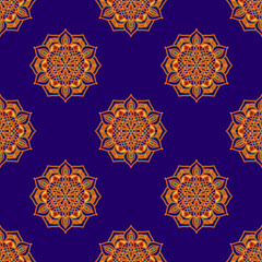 Vector seamless texture. Beautiful colored pattern for design and fashion with decorative elements