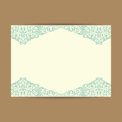 Wedding invitation card or announcement .
