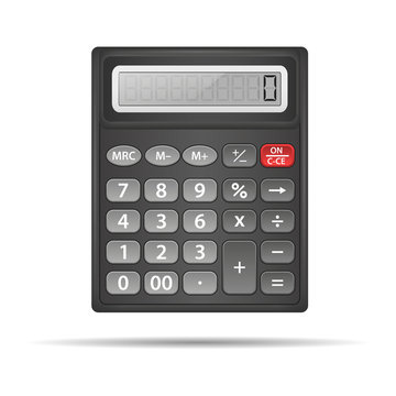 Vector calculator isolated on white background