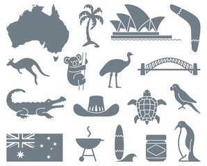 Australian icons - obrazy, fototapety, plakaty