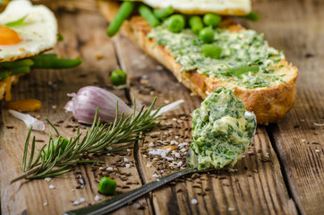 Baguette with herb butter