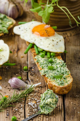 Baguette with herb butter