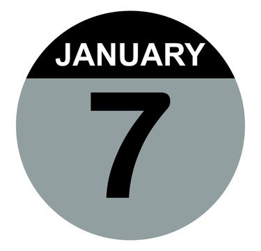 7 january calendar circle