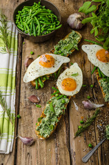 Baguette with herb butter