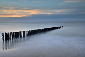 paysage côtier en pause longue