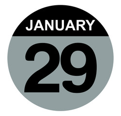 29 january calendar circle