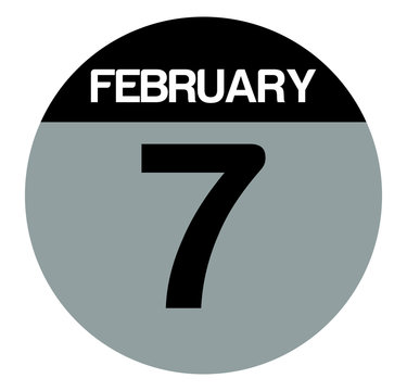 7 february calendar circle