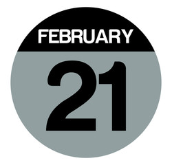 21 february calendar circle