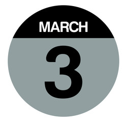 3 march calendar circle