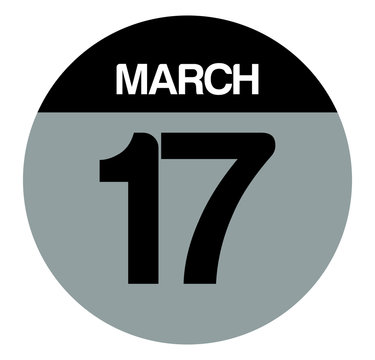 17 march calendar circle
