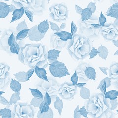 Beautiful hand-drawn flowers. Floral seamless pattern 35