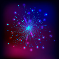 Color splash vector for logo on dark background