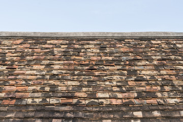 temple roof tile and sky