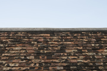 temple roof tile  and sky